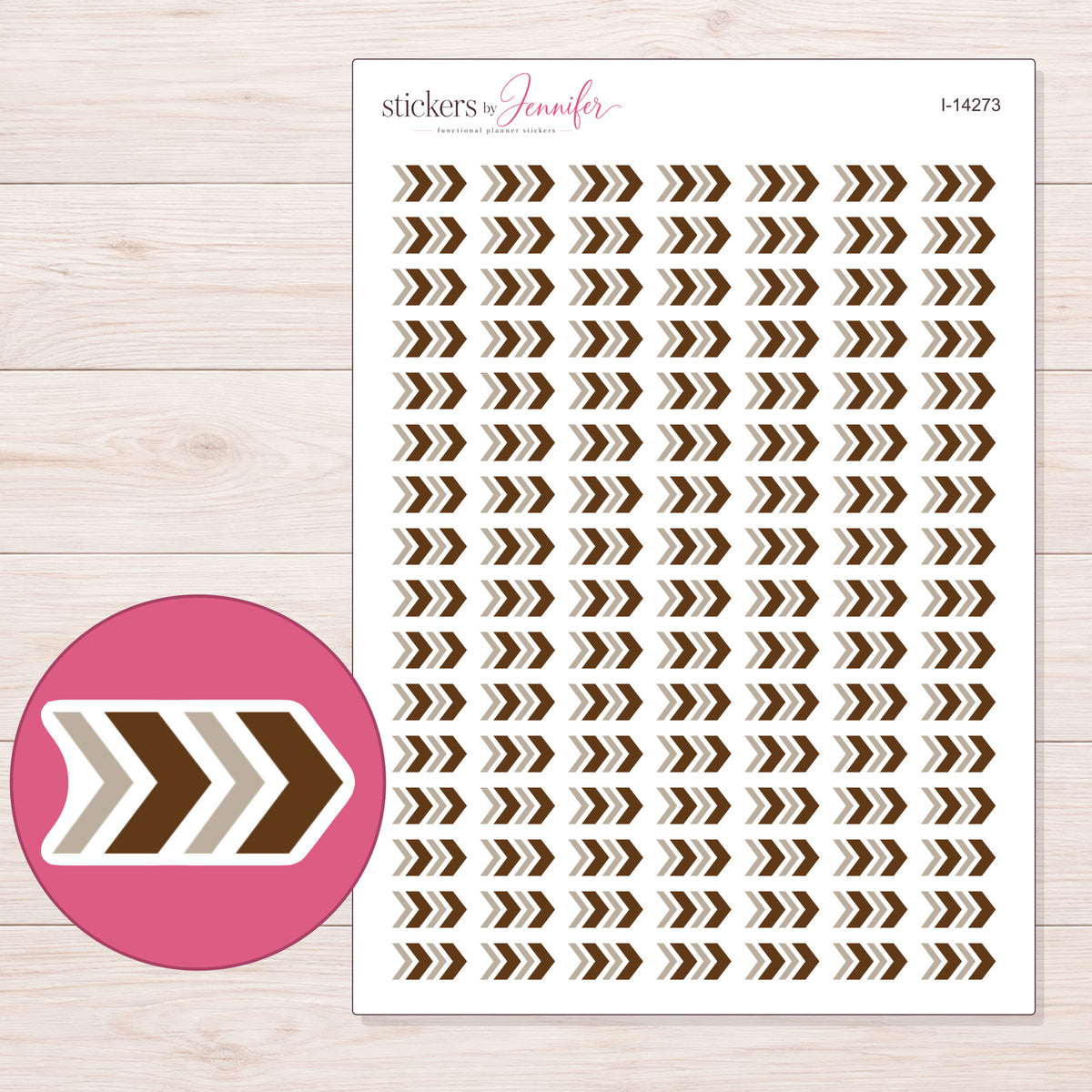 I-14273 planner sticker sheet with enlarged sticker detail