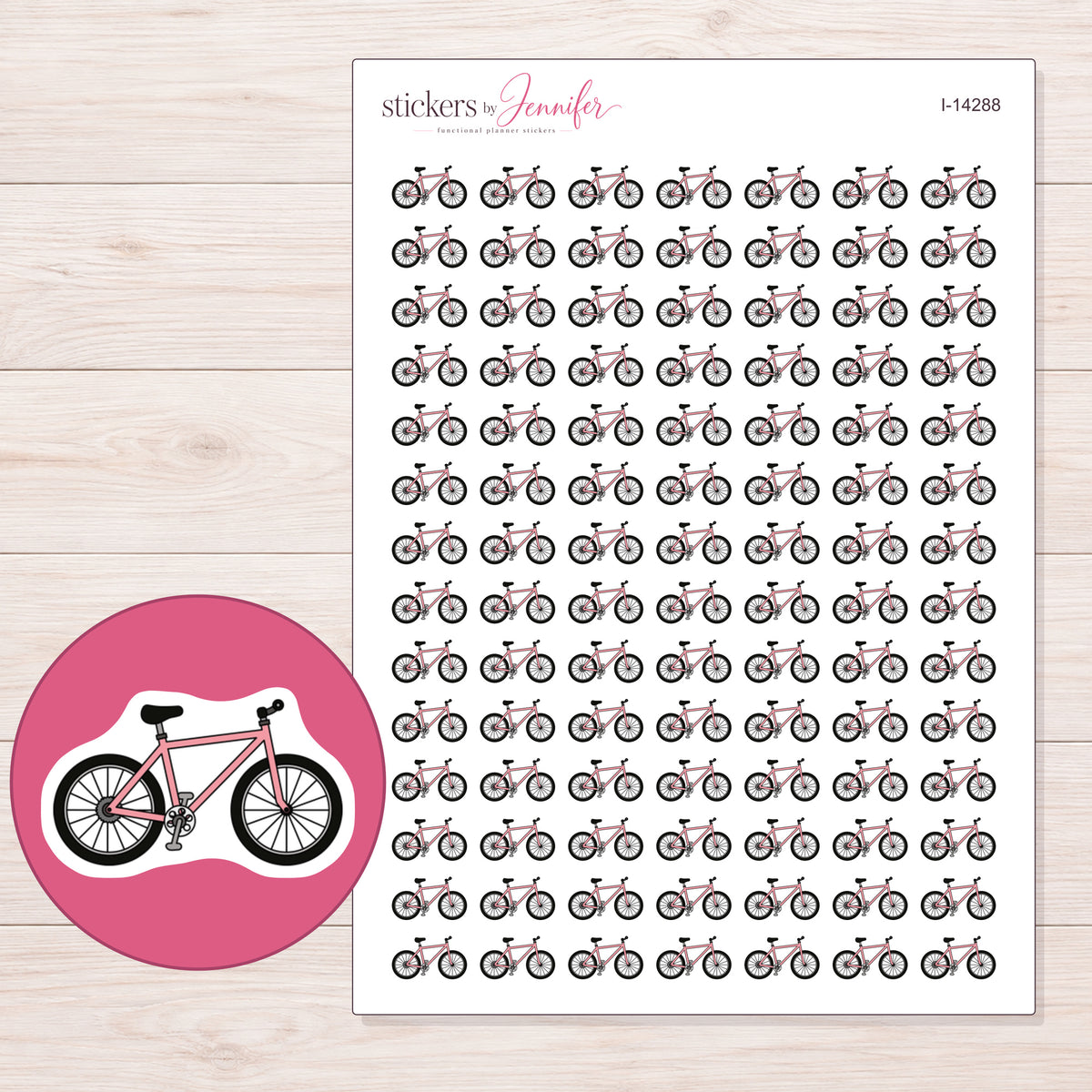 I-14288 planner sticker sheet with enlarged sticker detail