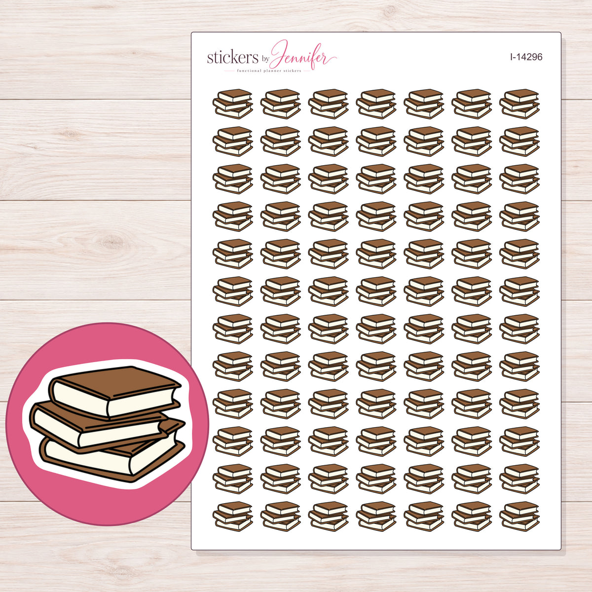I-14296 planner sticker sheet with enlarged sticker detail