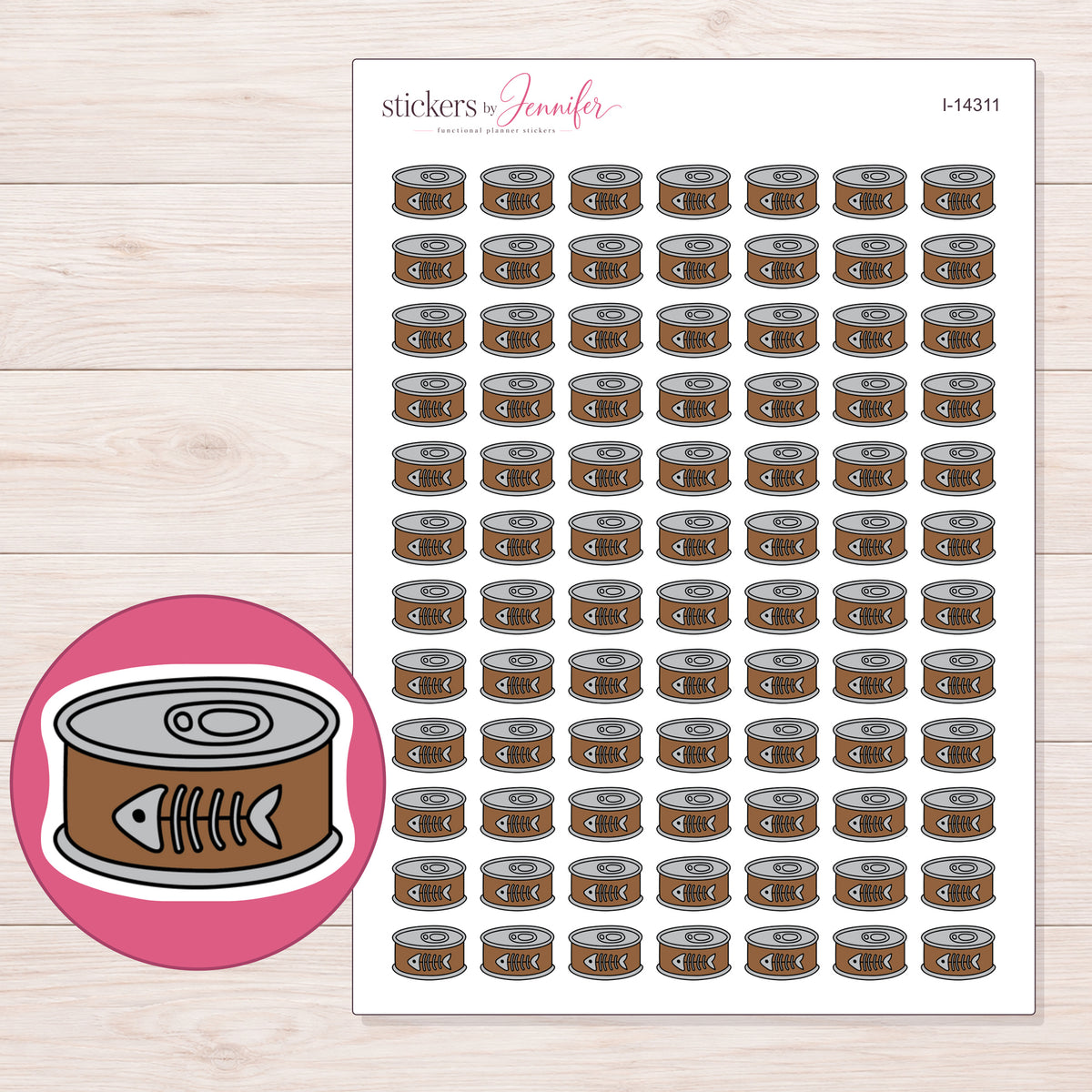 I-14311 planner sticker sheet with enlarged sticker detail