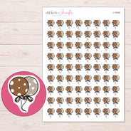 I-14346 planner sticker sheet with enlarged sticker detail