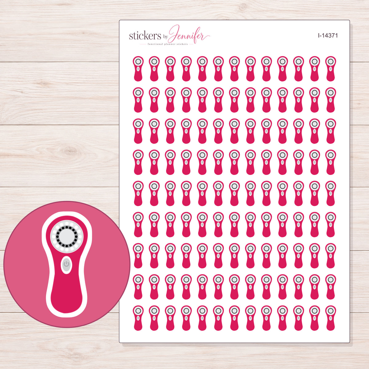 I-14371 planner sticker sheet with enlarged sticker detail