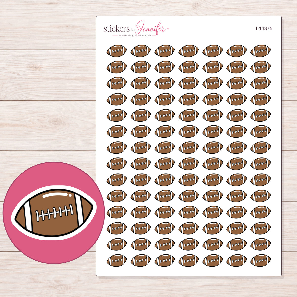 I-14375 planner sticker sheet with enlarged sticker detail