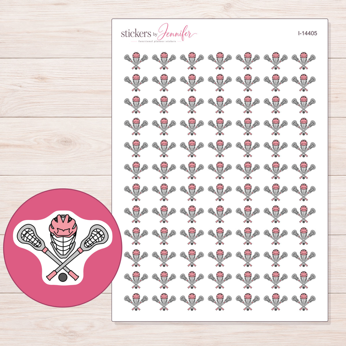 I-14405 planner sticker sheet with enlarged sticker detail