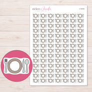 I-14416 planner sticker sheet with enlarged sticker detail