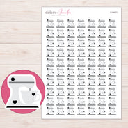 I-14421 planner sticker sheet with enlarged sticker detail