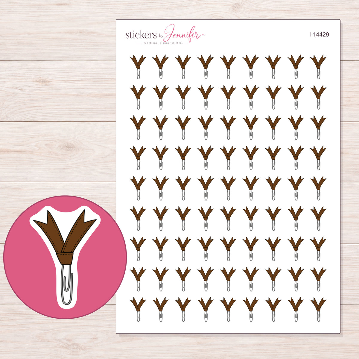 I-14429 planner sticker sheet with enlarged sticker detail