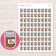 I-14451 planner sticker sheet with enlarged sticker detail