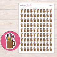 I-14522 planner sticker sheet with enlarged sticker detail