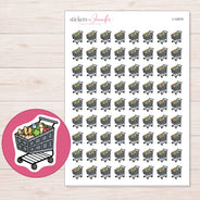 I-14574 planner sticker sheet with enlarged sticker detail