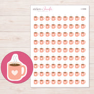 I-14586 planner sticker sheet with enlarged sticker detail