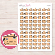 I-14589 planner sticker sheet with enlarged sticker detail