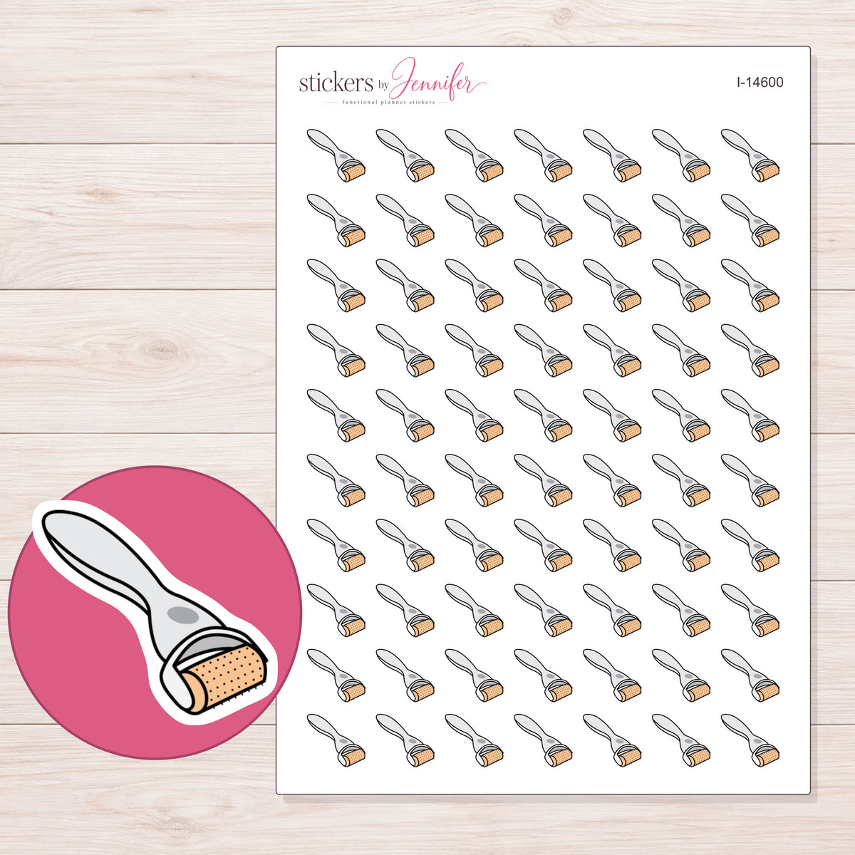 I-14600 planner sticker sheet with enlarged sticker detail