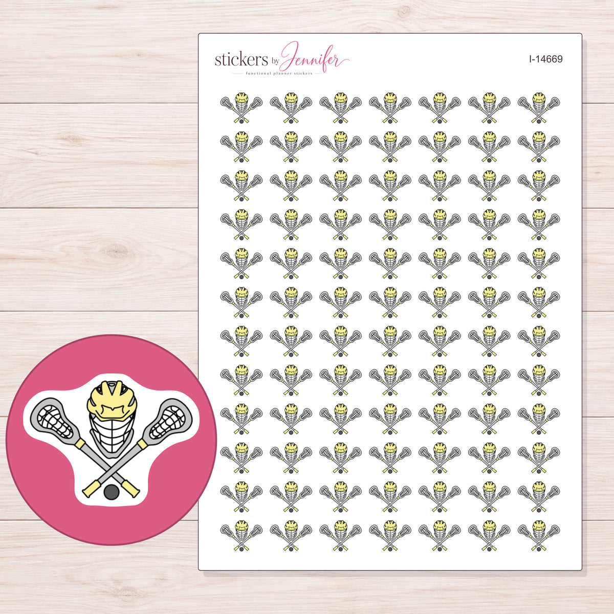 I-14669 planner sticker sheet with enlarged sticker detail