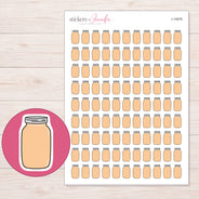 I-14676 planner sticker sheet with enlarged sticker detail