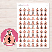 I-14686 planner sticker sheet with enlarged sticker detail