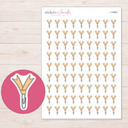 I-14693 planner sticker sheet with enlarged sticker detail