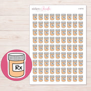 I-14715 planner sticker sheet with enlarged sticker detail