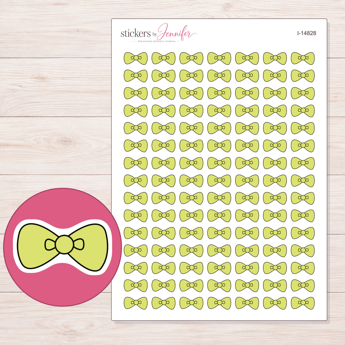 I-14828 planner sticker sheet with enlarged sticker detail