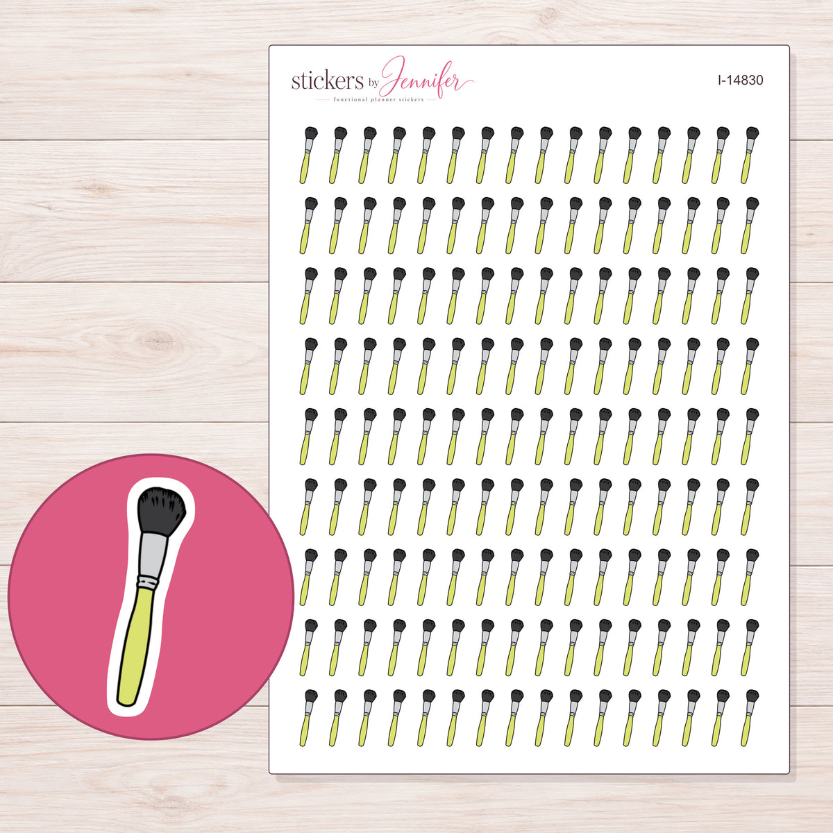 I-14830 planner sticker sheet with enlarged sticker detail