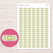 I-14875 planner sticker sheet with enlarged sticker detail