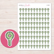 I-14928 planner sticker sheet with enlarged sticker detail