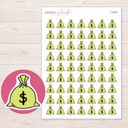 I-14950 planner sticker sheet with enlarged sticker detail