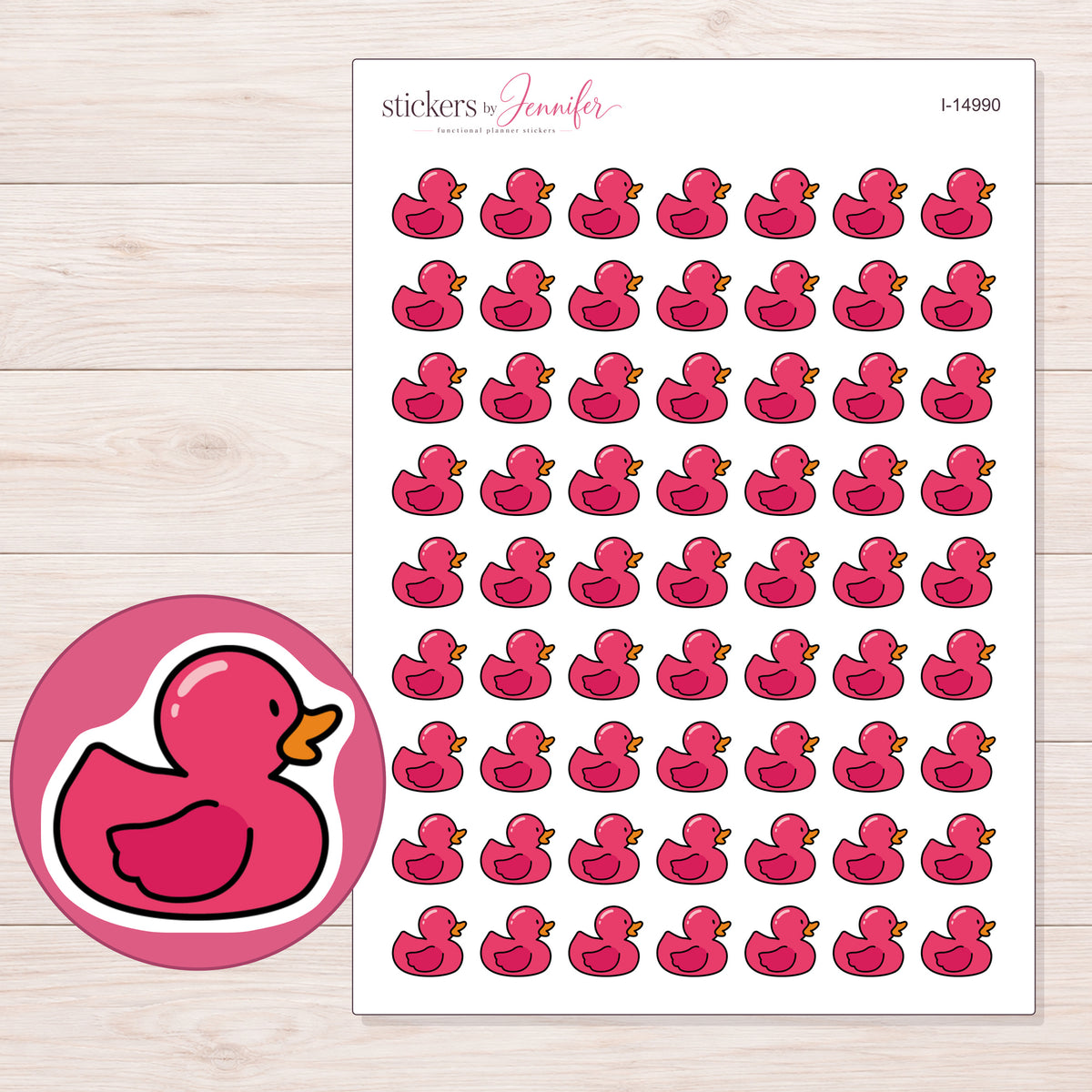 I-14990 planner sticker sheet with enlarged sticker detail