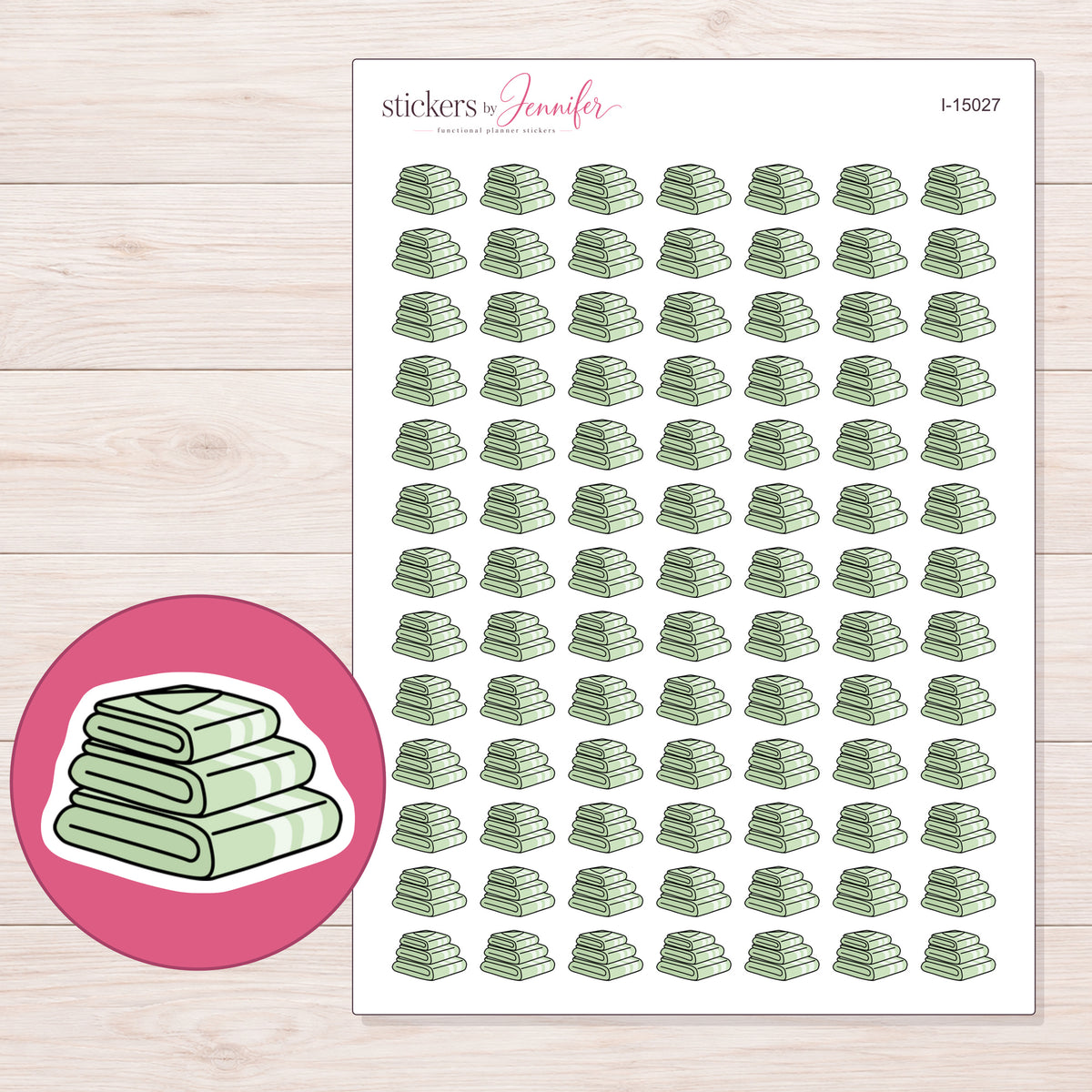 I-15027 planner sticker sheet with enlarged sticker detail