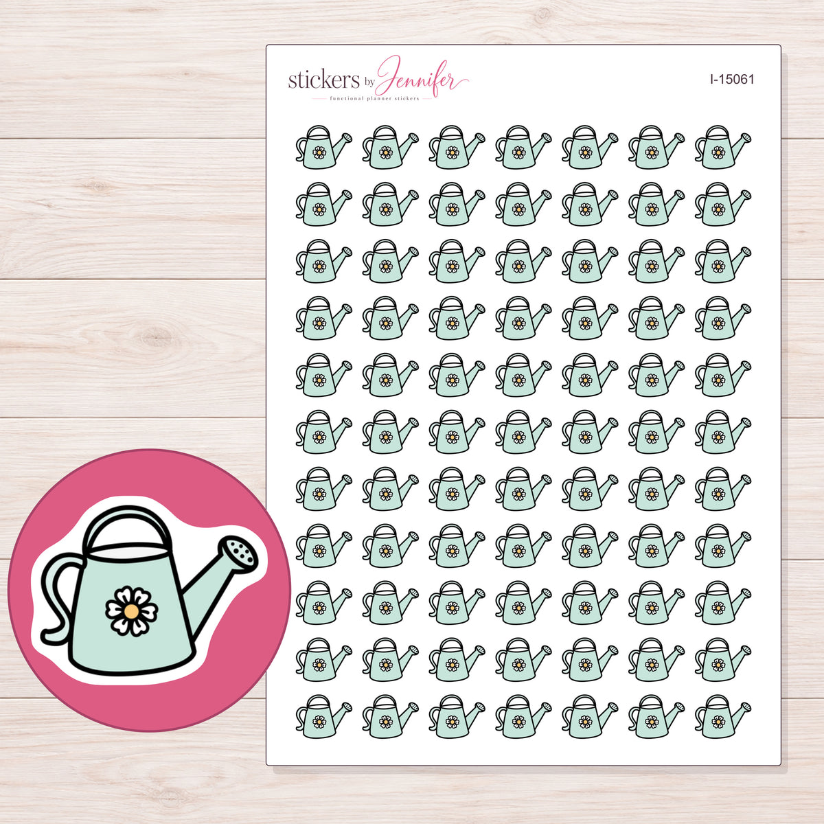 I-15061 planner sticker sheet with enlarged sticker detail