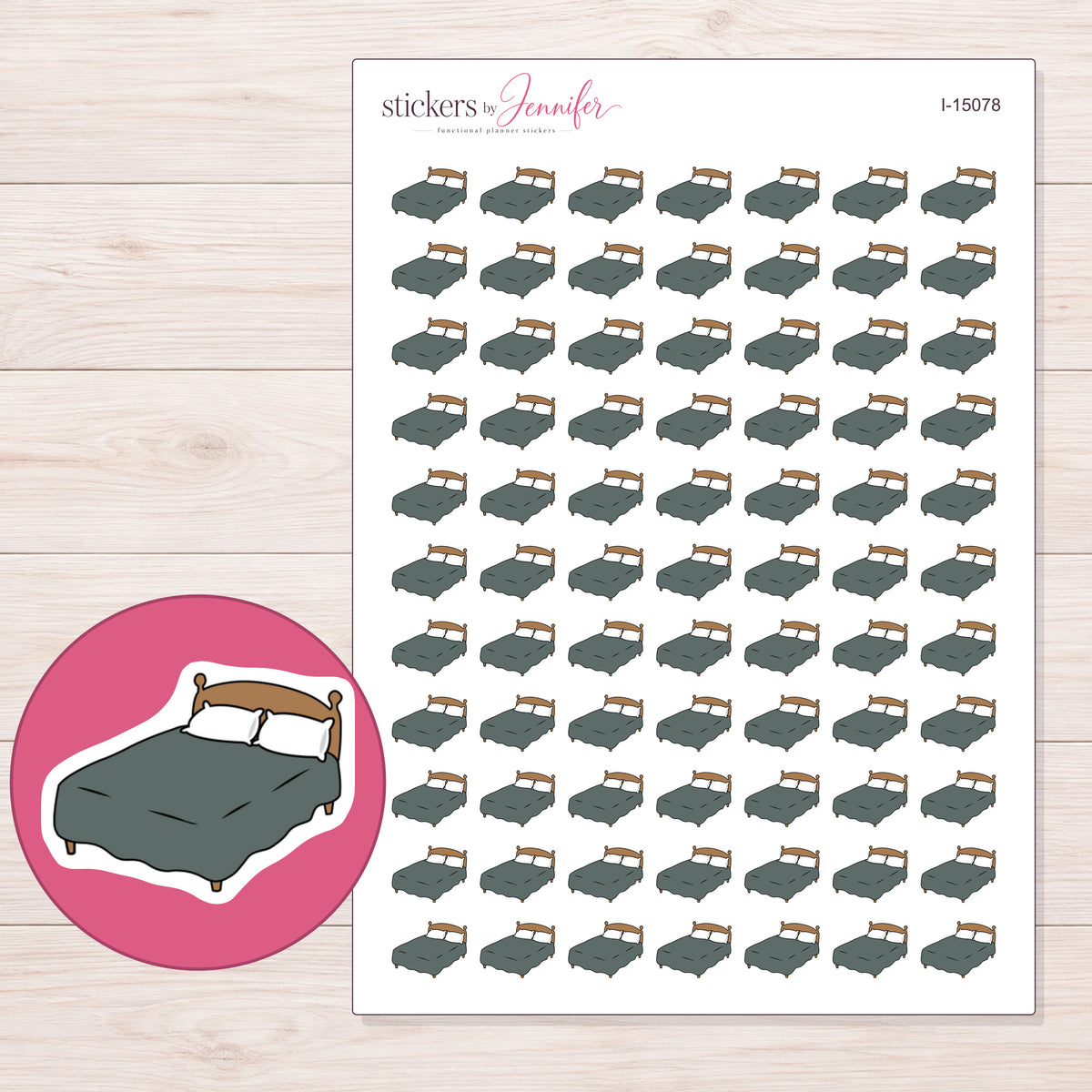 I-15078 planner sticker sheet with enlarged sticker detail
