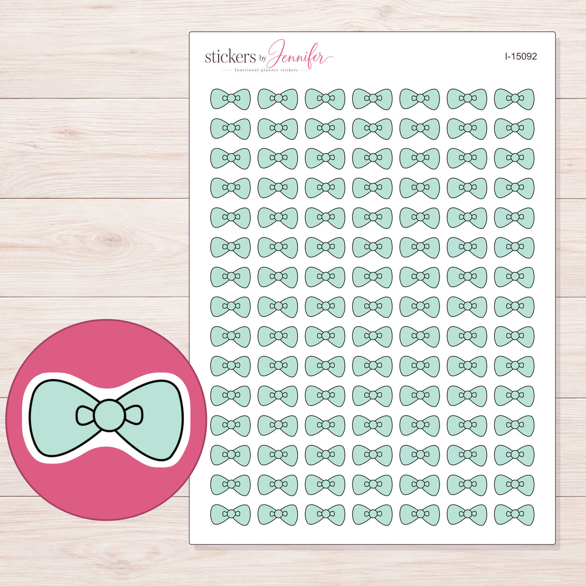 I-15092 planner sticker sheet with enlarged sticker detail