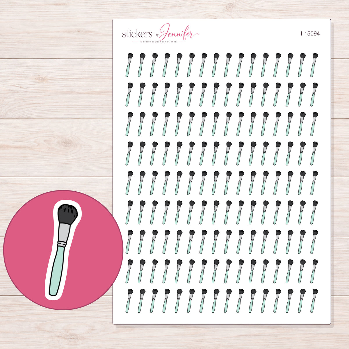 I-15094 planner sticker sheet with enlarged sticker detail