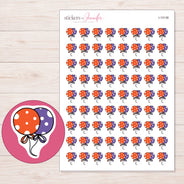 I-15138 planner sticker sheet with enlarged sticker detail