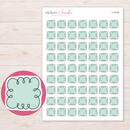 I-15140 planner sticker sheet with enlarged sticker detail