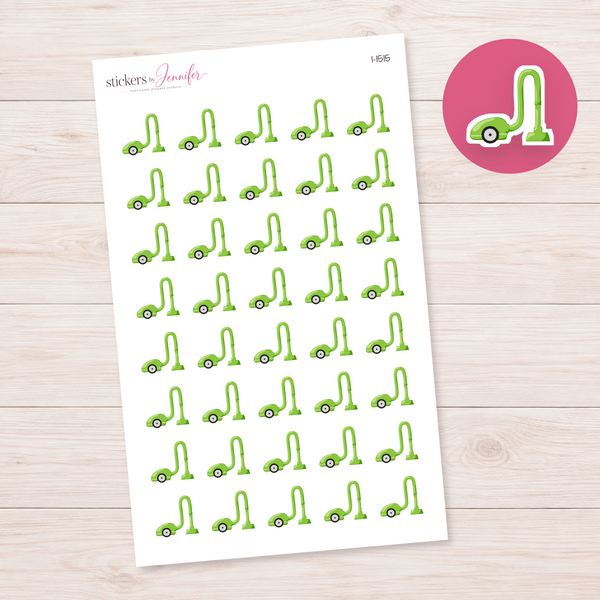 Apple Green Canister Vacuum Planner Stickers | I-1515