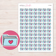 I-15166 planner sticker sheet with enlarged sticker detail