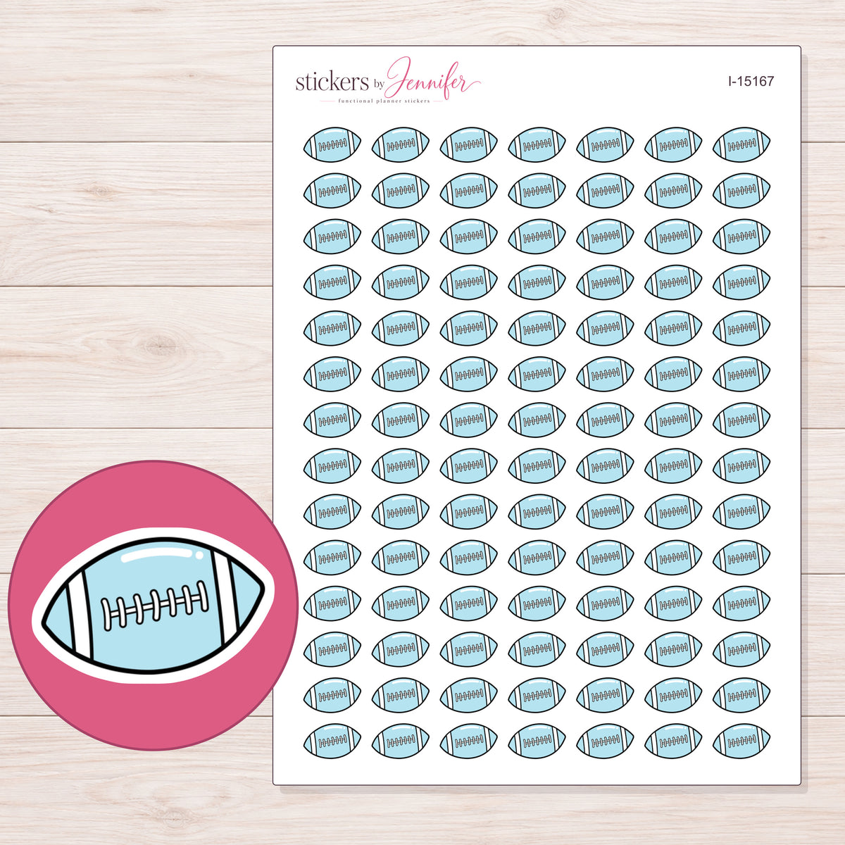 I-15167 planner sticker sheet with enlarged sticker detail