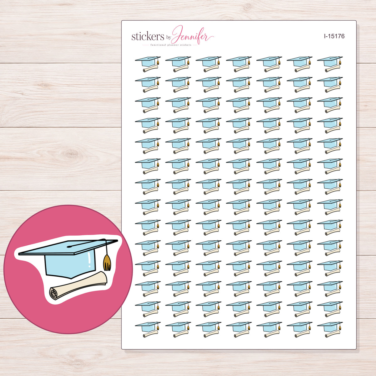 I-15176 planner sticker sheet with enlarged sticker detail