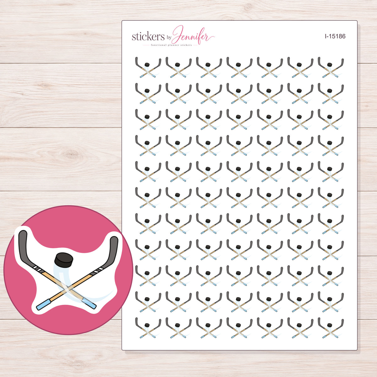 I-15186 planner sticker sheet with enlarged sticker detail