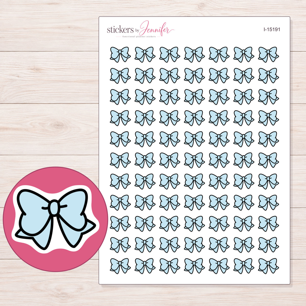 I-15191 planner sticker sheet with enlarged sticker detail