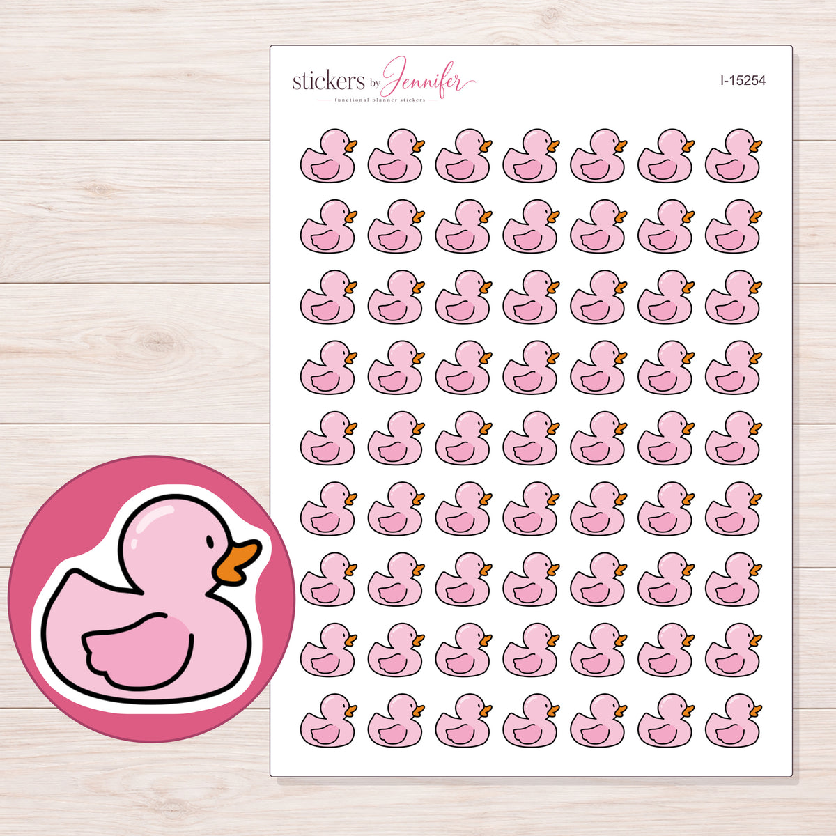I-15254 planner sticker sheet with enlarged sticker detail