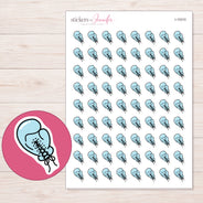 I-15310 planner sticker sheet with enlarged sticker detail