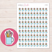 I-15314 planner sticker sheet with enlarged sticker detail