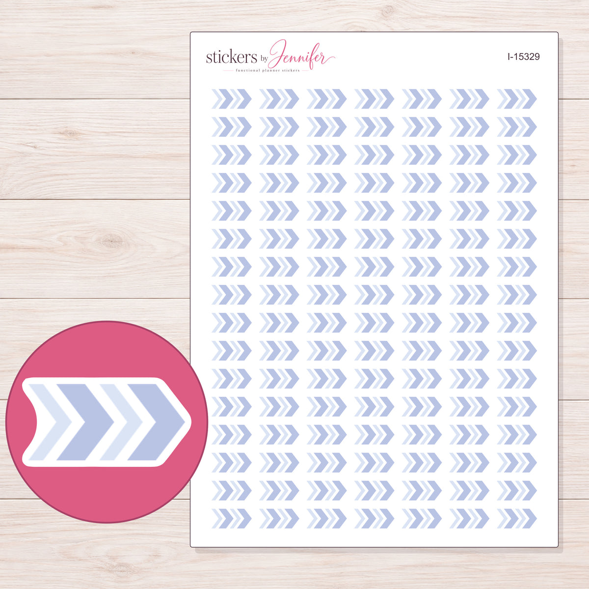I-15329 planner sticker sheet with enlarged sticker detail