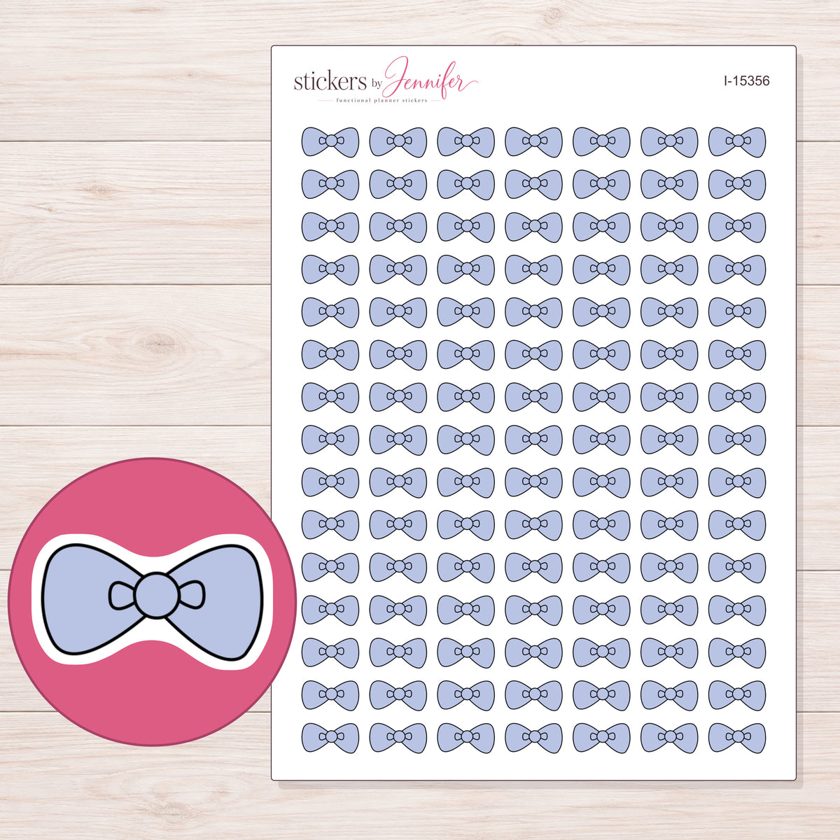 I-15356 planner sticker sheet with enlarged sticker detail
