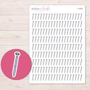I-15393 planner sticker sheet with enlarged sticker detail
