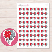 I-15401 planner sticker sheet with enlarged sticker detail