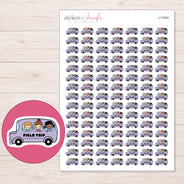 I-15424 planner sticker sheet with enlarged sticker detail