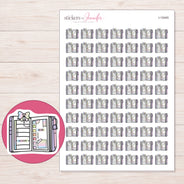I-15445 planner sticker sheet with enlarged sticker detail